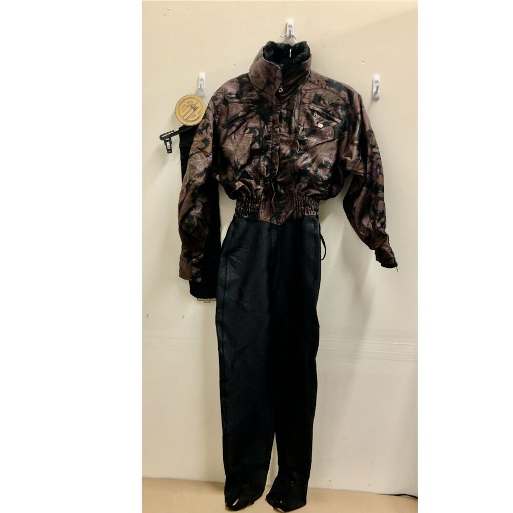 Vintage Bogner Paisley Belted Ski Suit